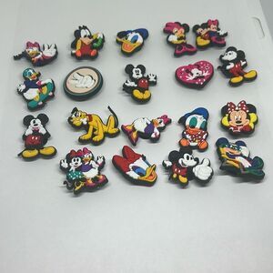 Set of 9 Disney Shoe Charms – Mickey, Minnie, Donald, Daisy, Goofy & Pluto
